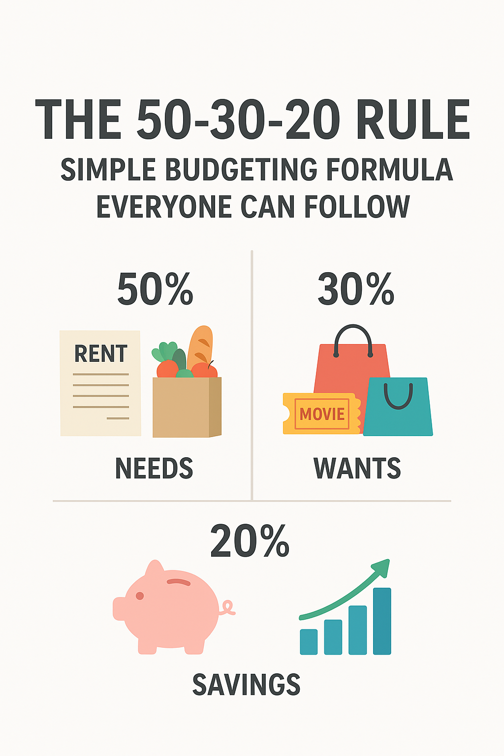50-30-20 Rule of personal finance